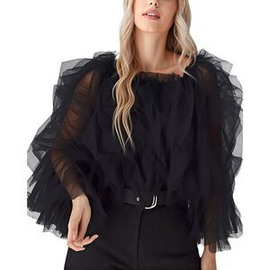 Adele Berto Womens Netted Blouse